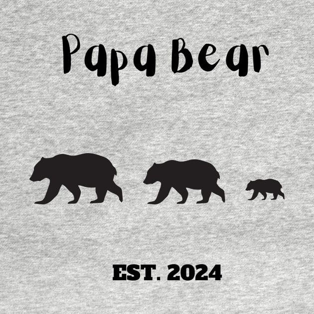 Papa Bear Est. 2024 by StudioPuffyBread